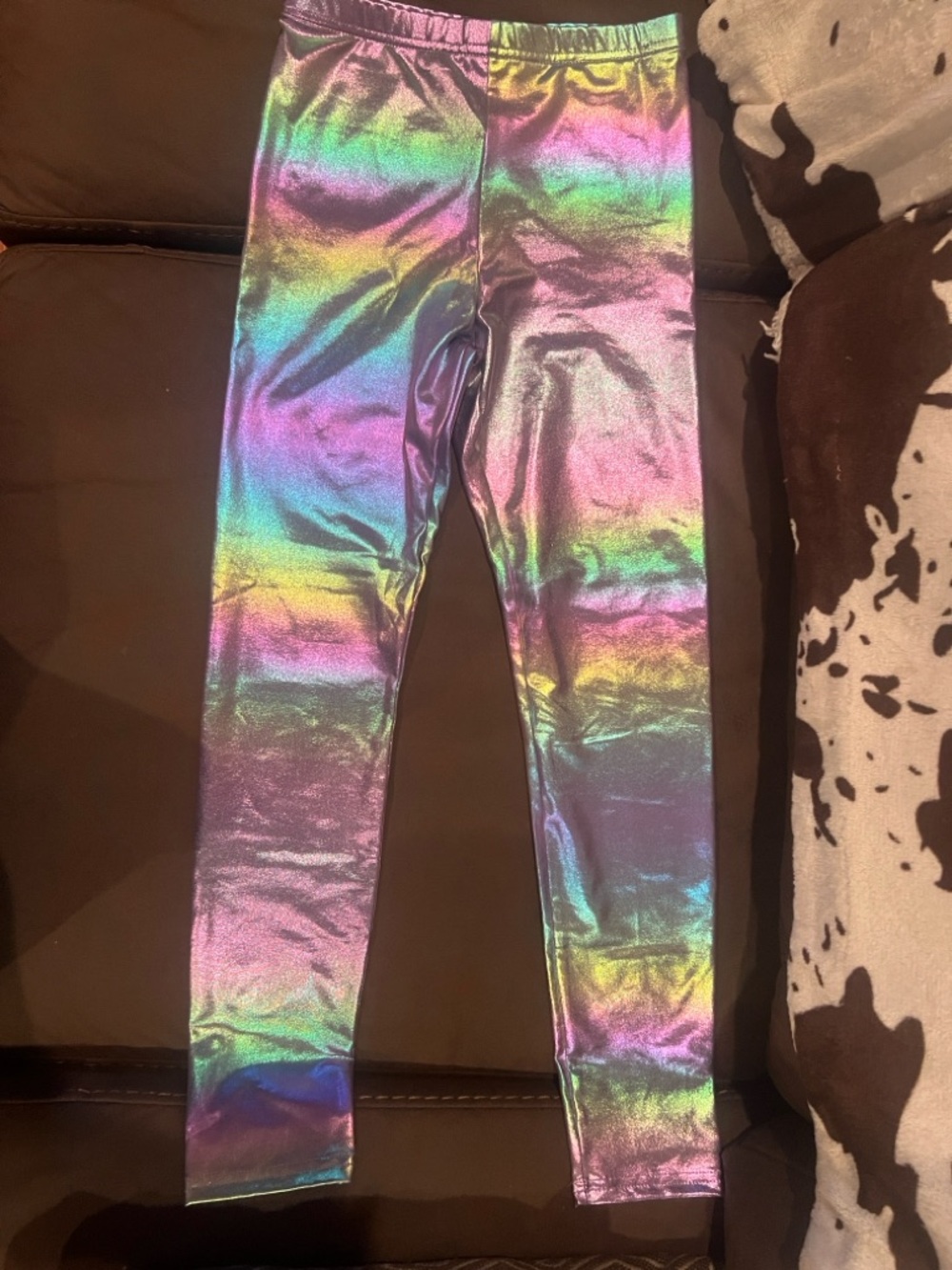 Old Navy Girls' Shimmering Rainbow Metallic Leggings
